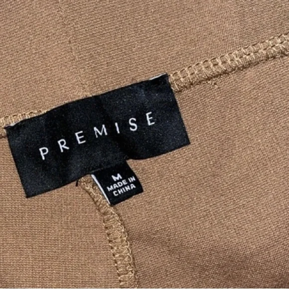 SOLD PREMISE Tan Stretch Leggins M - Picture 4 of 4